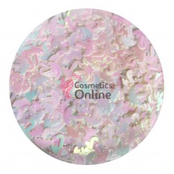 Decor pentru unghii NADP045OO Decoratiuni paiete Albe cu reflexii Pink LR30 - Umbrelute